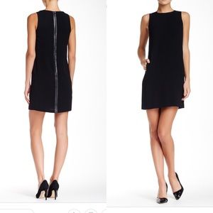 Vince sleeveless classic leather strapping dress